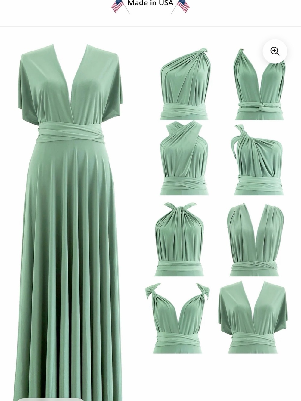 Convertible Sage Green Maxi Dress - Multiway Styling